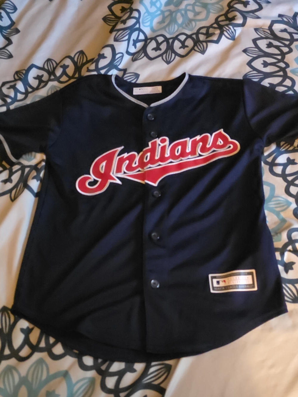Genuine Merchandise Navy and Red Kids Baseball Jersey